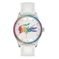 Lacoste Women's Rainbow Alligator White Strap Watch from Pedre
